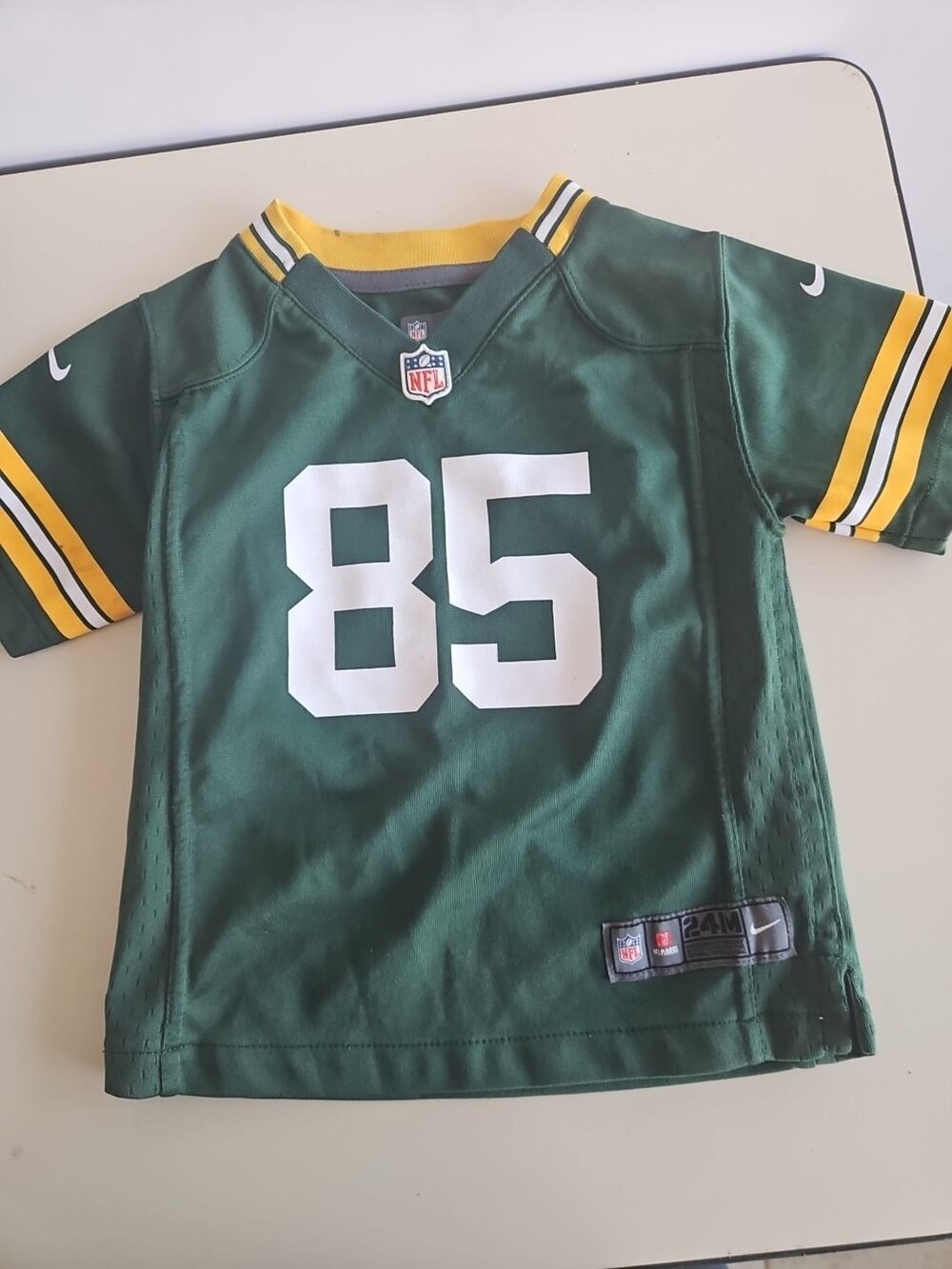 Nike NFL Players Green Bay Packers #85 Jennings Jersey on Field Size 24M